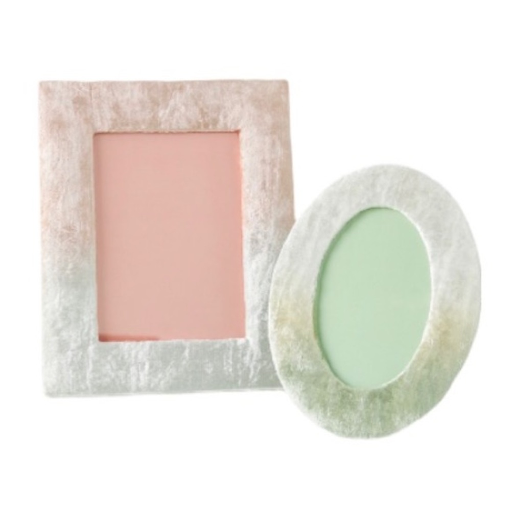 NWT Anthropologie Mona Ombré Velvet Frame in Pink
